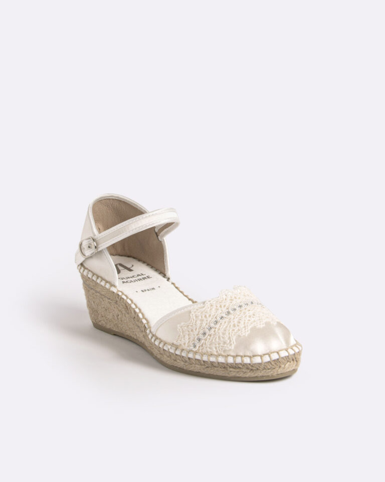 Juncal Aguirre Alpargatas Novia Dolomita Nácar