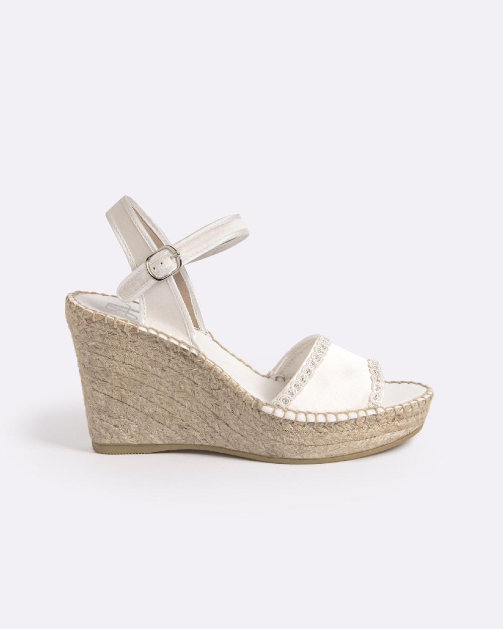 juncal aguirre Alpargatas Novia Navada Nácar