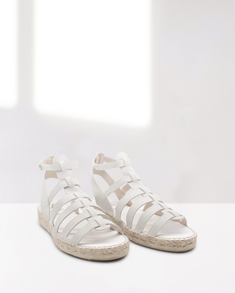 Juncal Aguirre Sandalias Mikonos Glitter Blanco