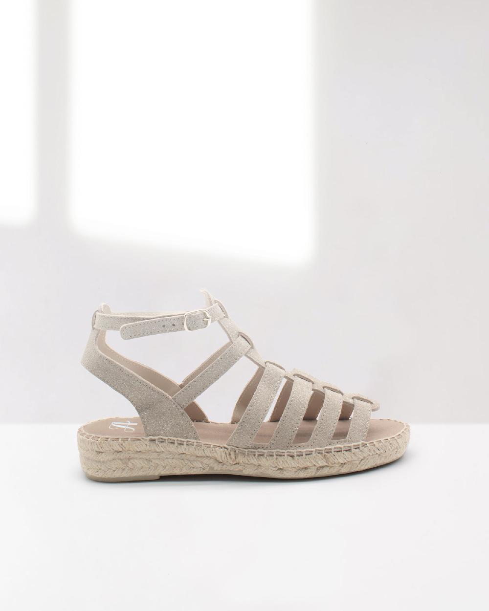 juncal aguirre Sandalias Mikonos Glitter Humo