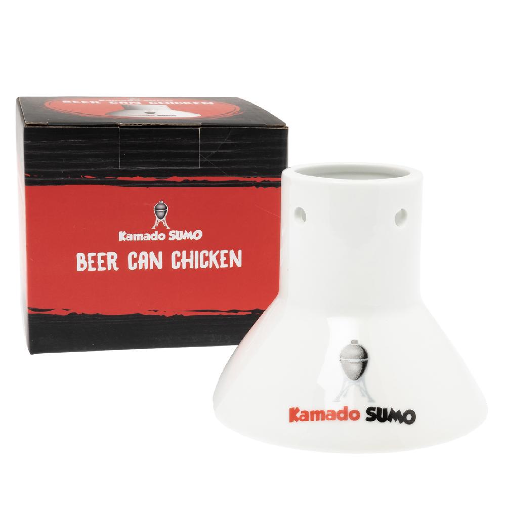 Kamado Sumo Beer Can Chicken
