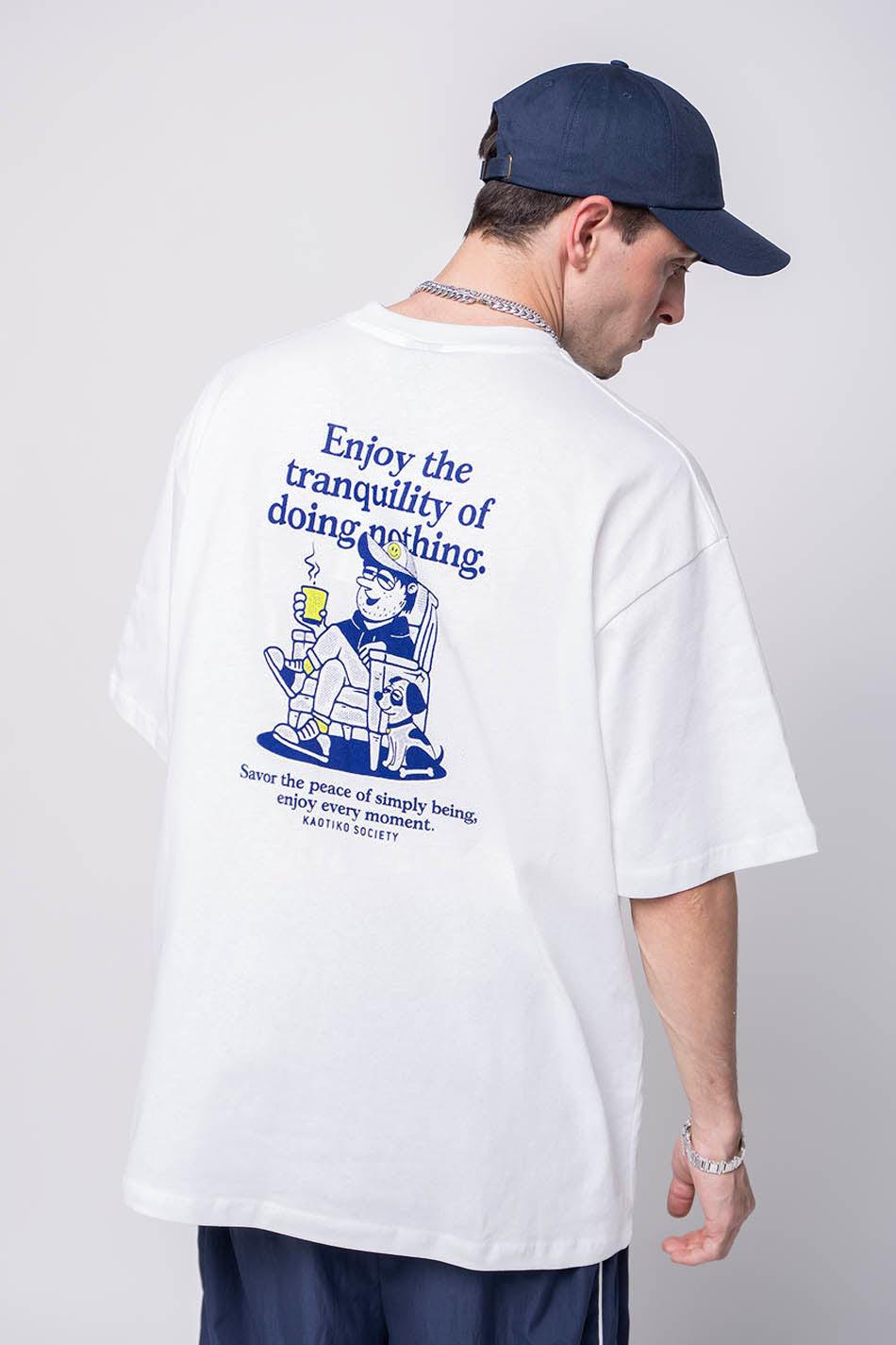 Kaotiko Camiseta Doing Nothing Organic Cotton White