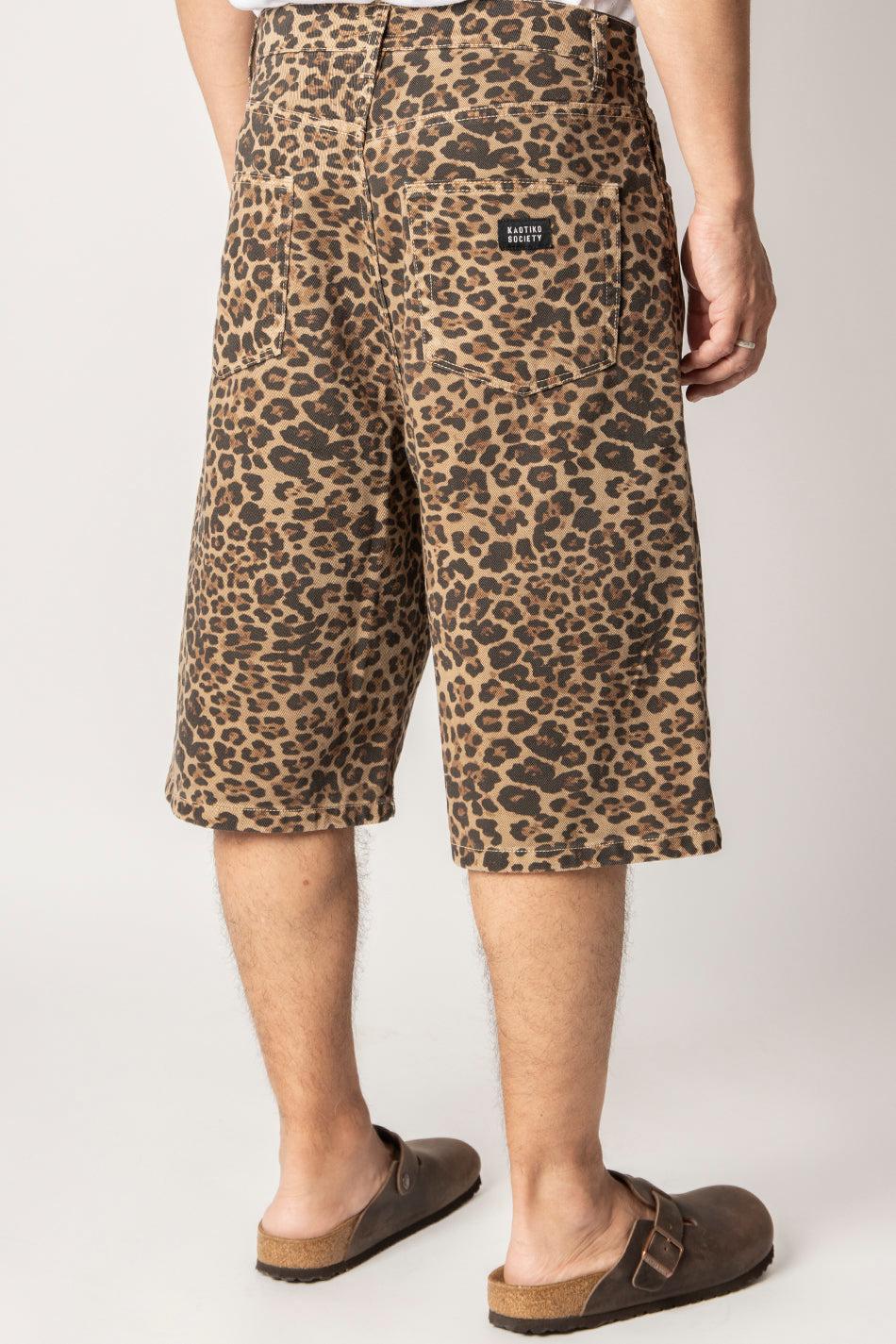 Kaotiko Bermuda Loose Leopard Brown