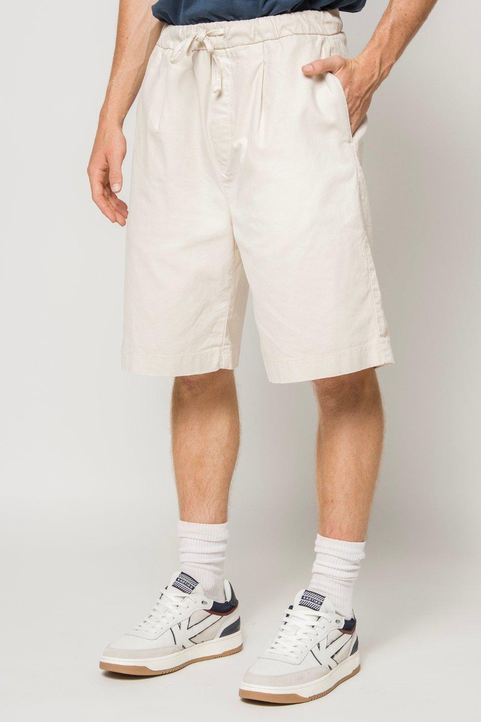 Kaotiko Bermuda Relaxed Canvas Pinzas Ivory