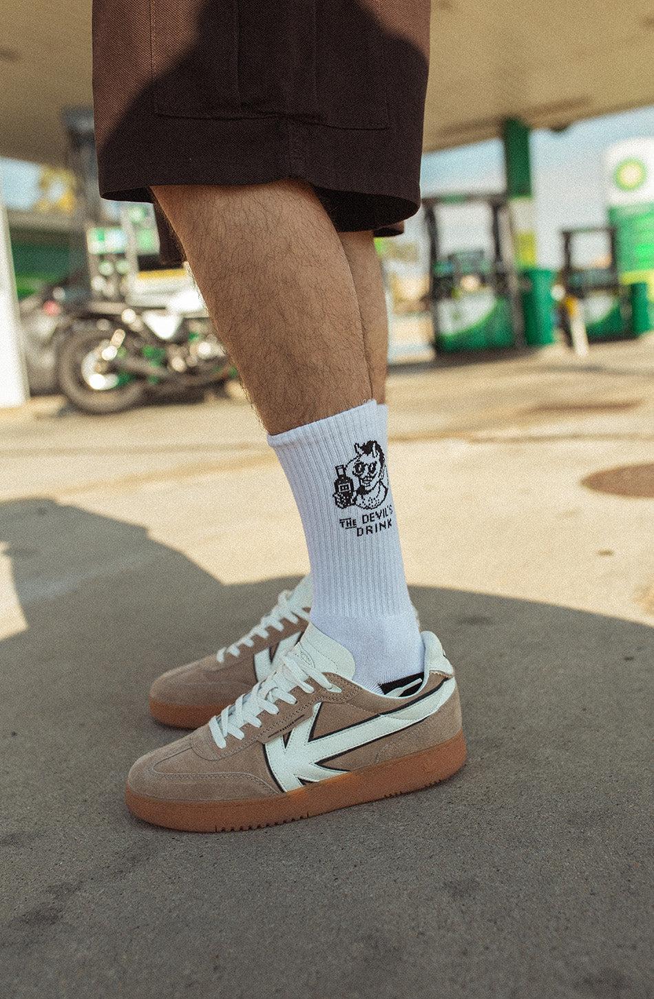 kaotiko Calcetines Devil Drinks White
