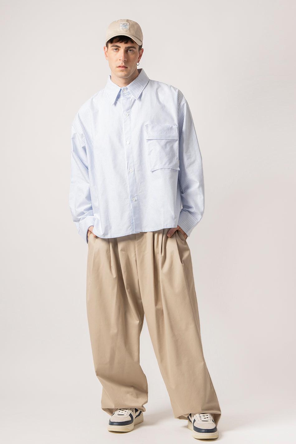 Kaotiko Camisa Blue/White Striped Loui