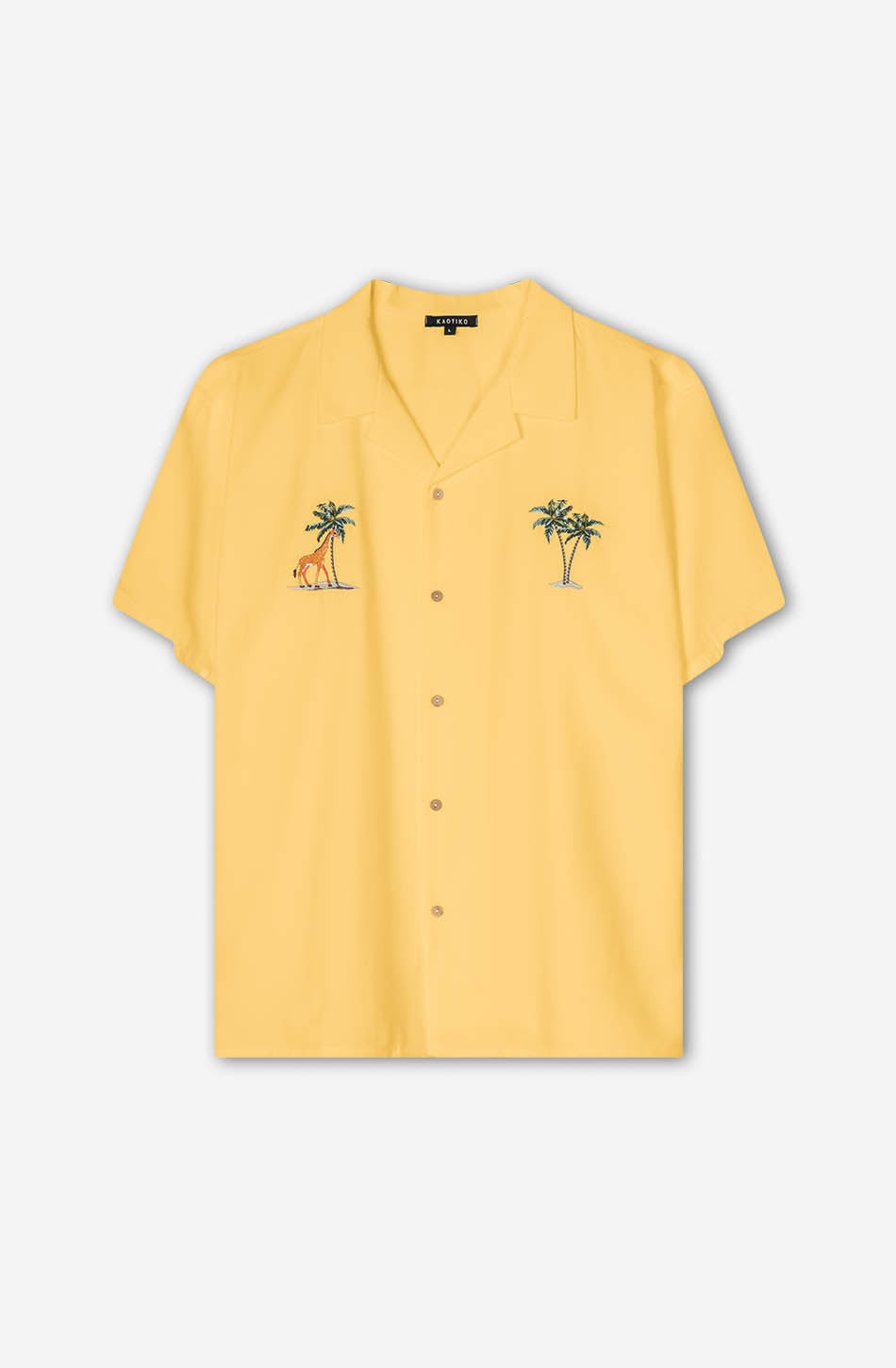 kaotiko Camisa Palm Safari Mostaza