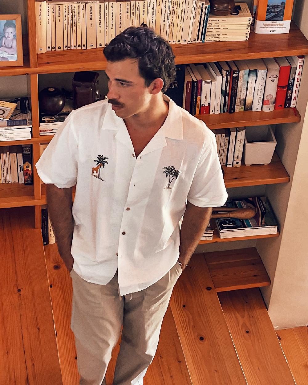 Kaotiko Camisa Palm Safari White