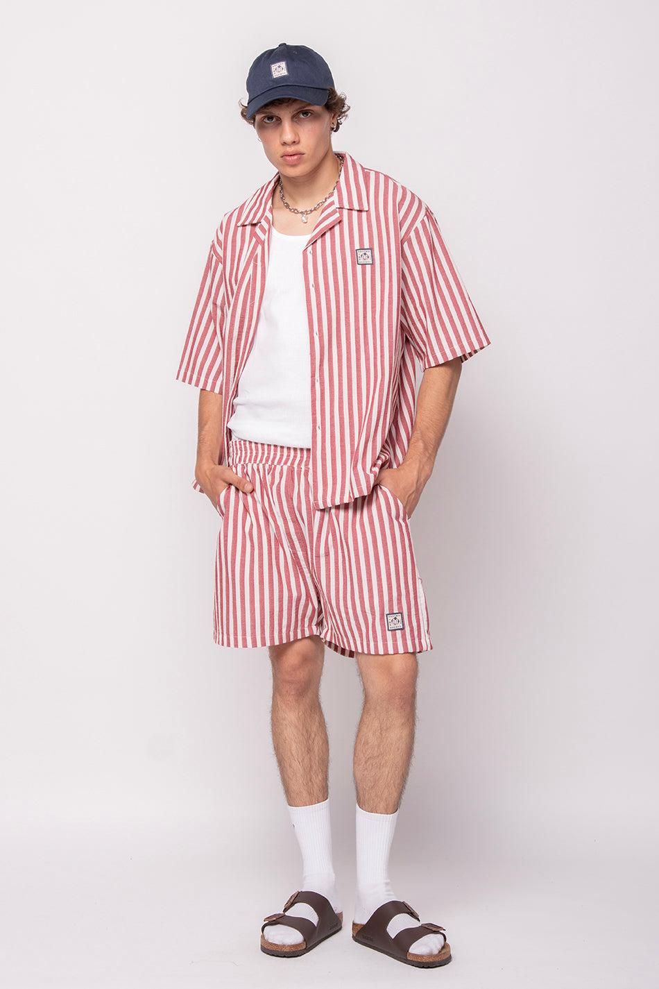 Kaotiko Camisa Red Ivory Stripes Sumo