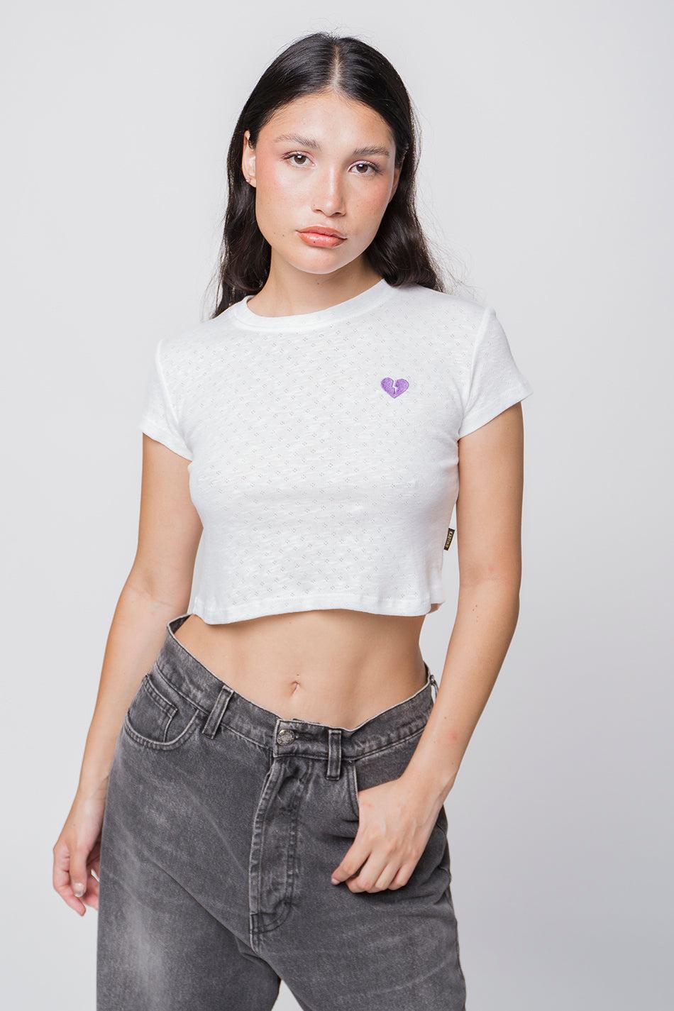 Kaotiko Camiseta Broken Heart White/ Mallow