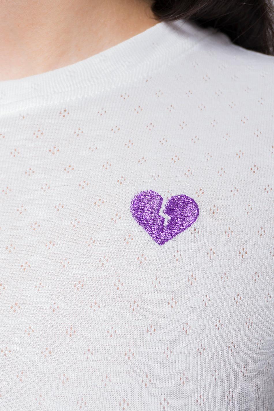 Kaotiko Camiseta Broken Heart White/ Mallow