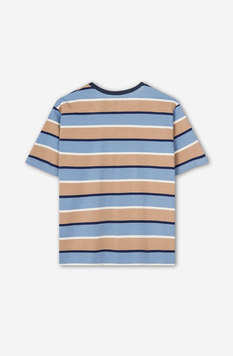 Kaotiko Camiseta Keane Stripes Blue/ Hazelnuts
