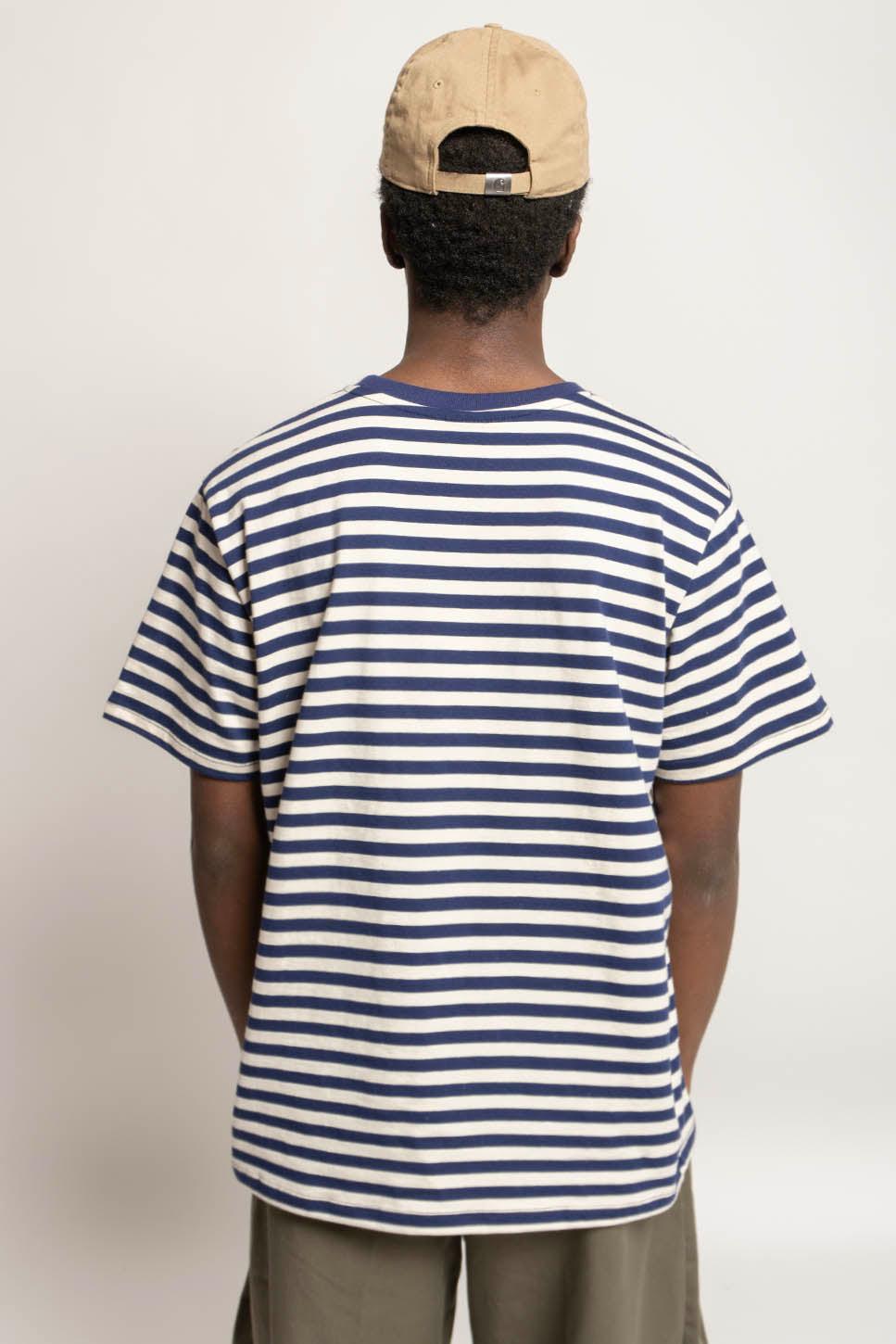 Kaotiko Camiseta Stripes Bear Navy Ivory