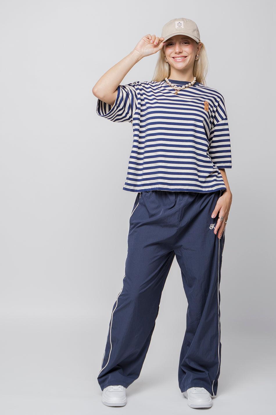 Kaotiko Camiseta Stripes Poodle Navy