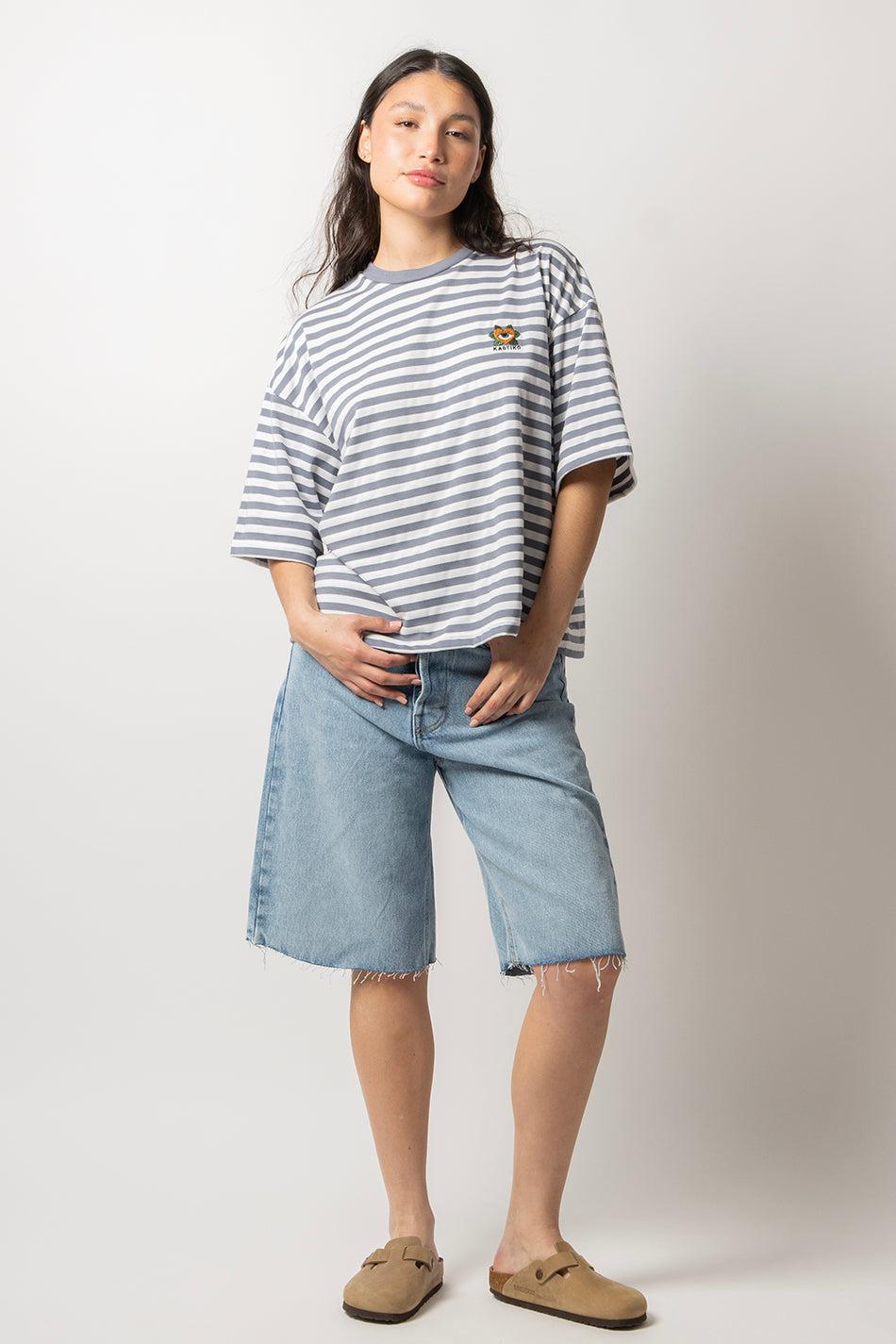 Kaotiko Camiseta Violet Heart Stripes