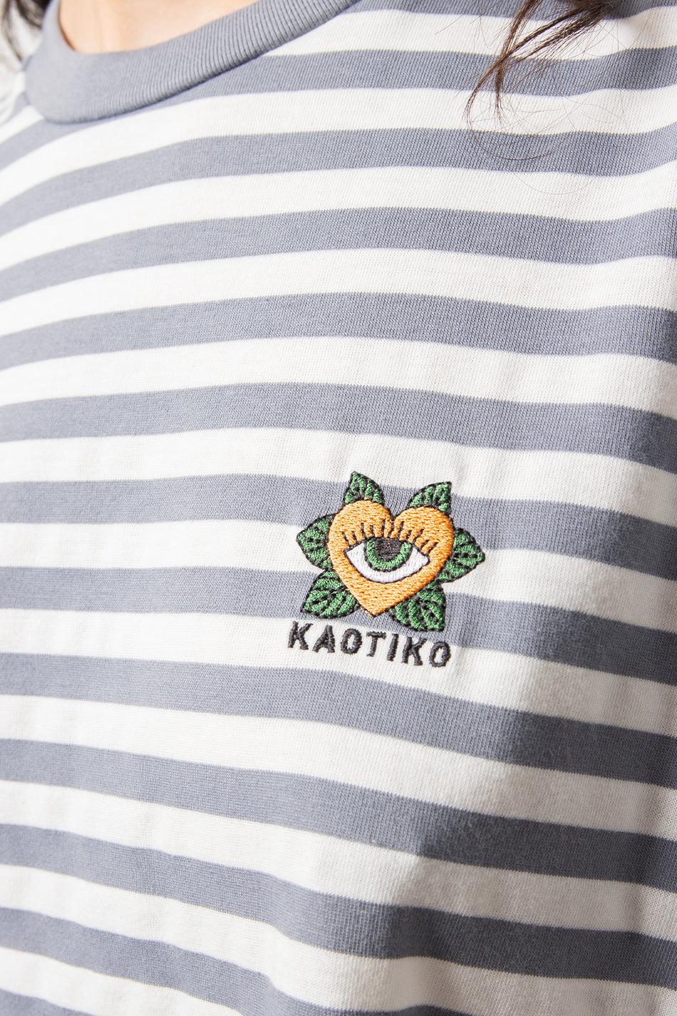 Kaotiko Camiseta Violet Heart Stripes