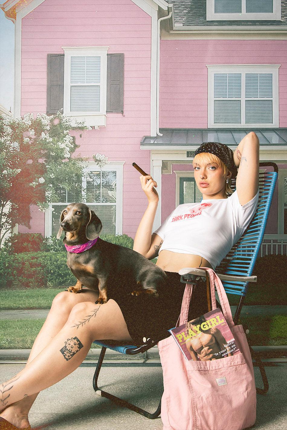 Kaotiko Camiseta Washed Dark People White