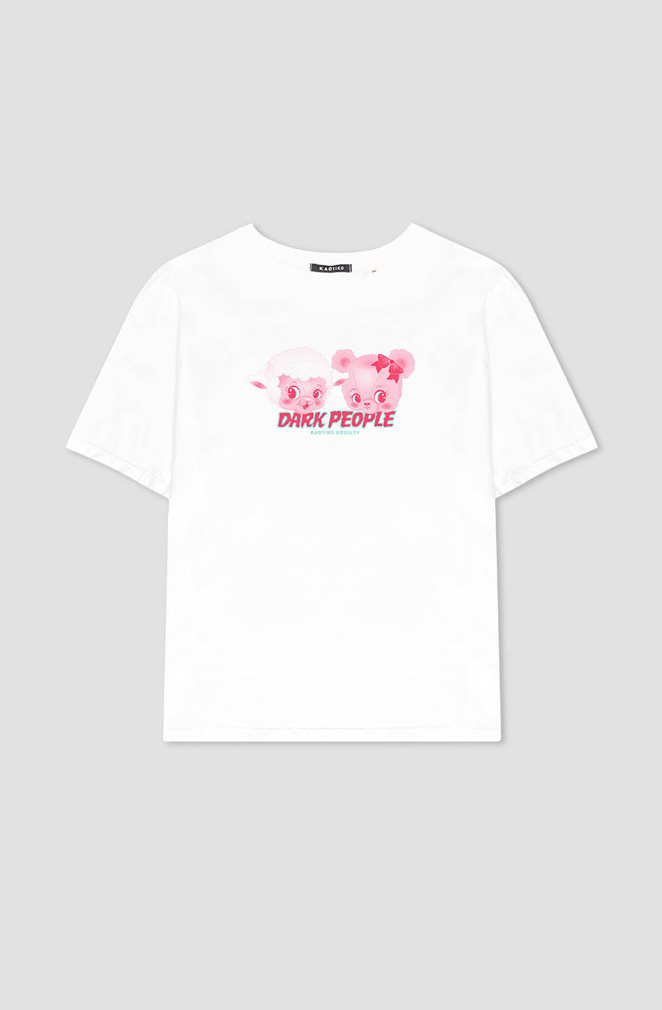 kaotiko Camiseta Washed Dark People White