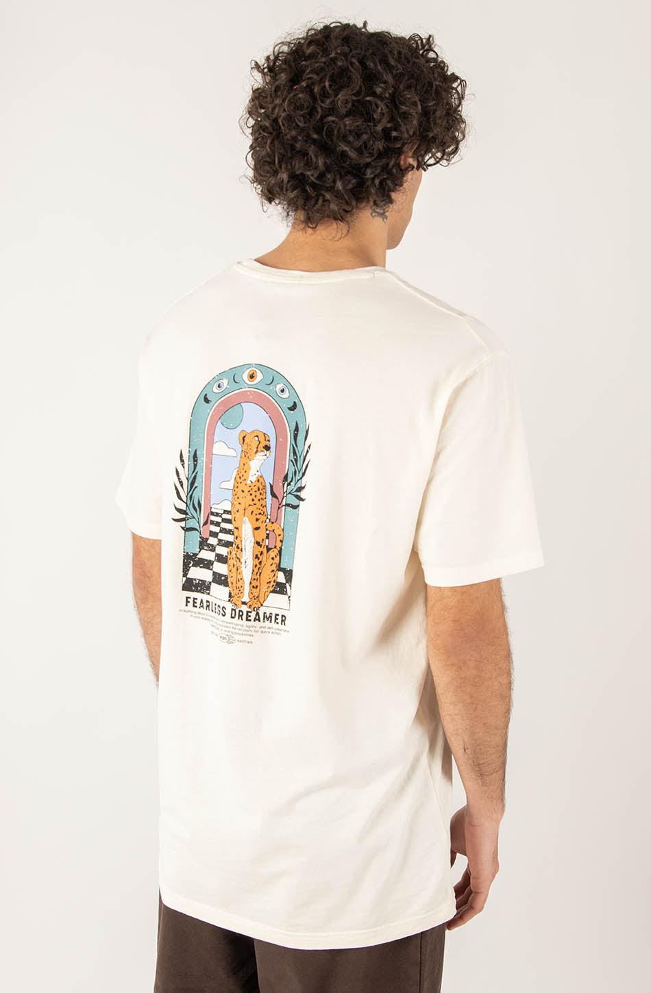 Kaotiko Camiseta Washed Fearless Dreamer Ivory
