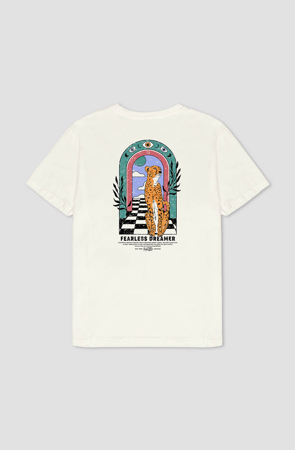kaotiko Camiseta Washed Fearless Dreamer Ivory