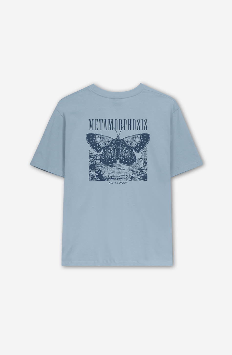 kaotiko Camiseta Washed Metamorphosis Blue Fly