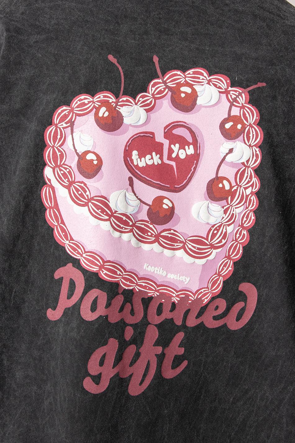 Kaotiko Camiseta Washed Poisoned Gift Black