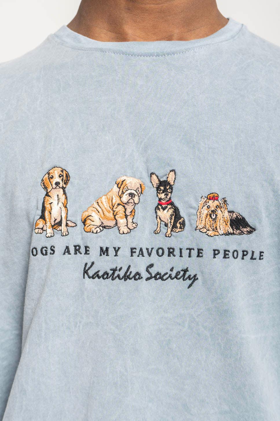 Kaotiko Camiseta Washed Puppies Gang Steel