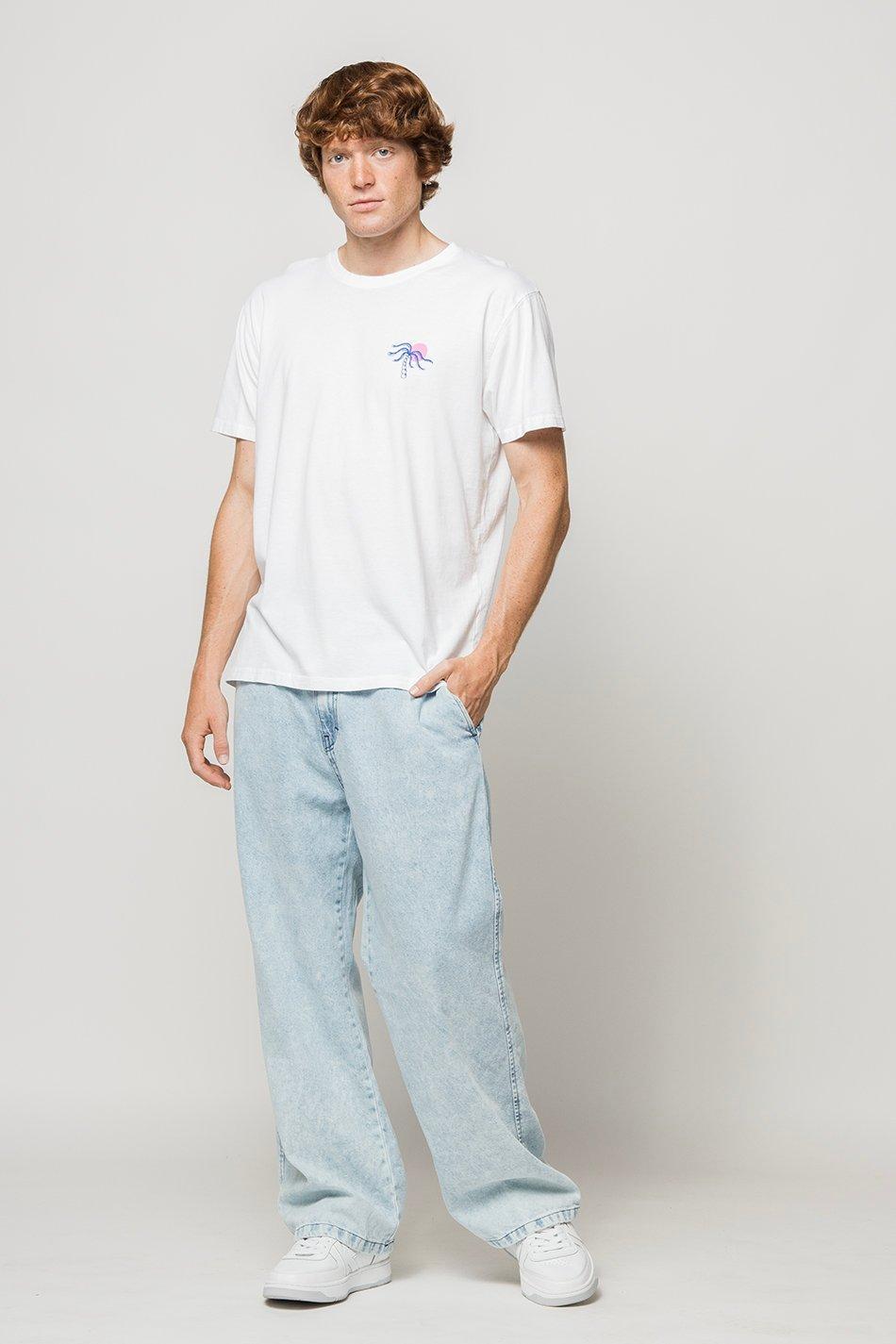 Kaotiko Camiseta Washed Serving Good White