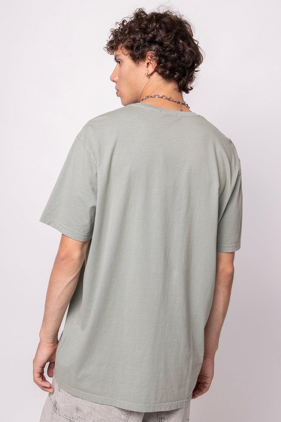 Kaotiko Camiseta Washed Swans Green
