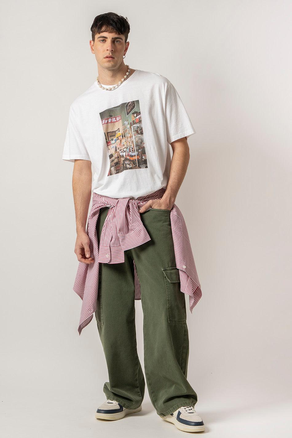 Kaotiko Camiseta Washed Takayama White