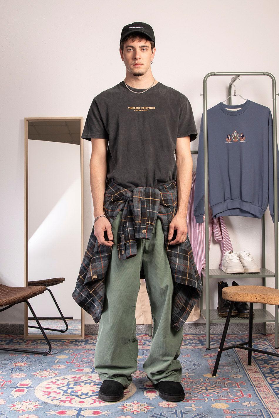 Kaotiko Camiseta Washed Timeless Existence Black