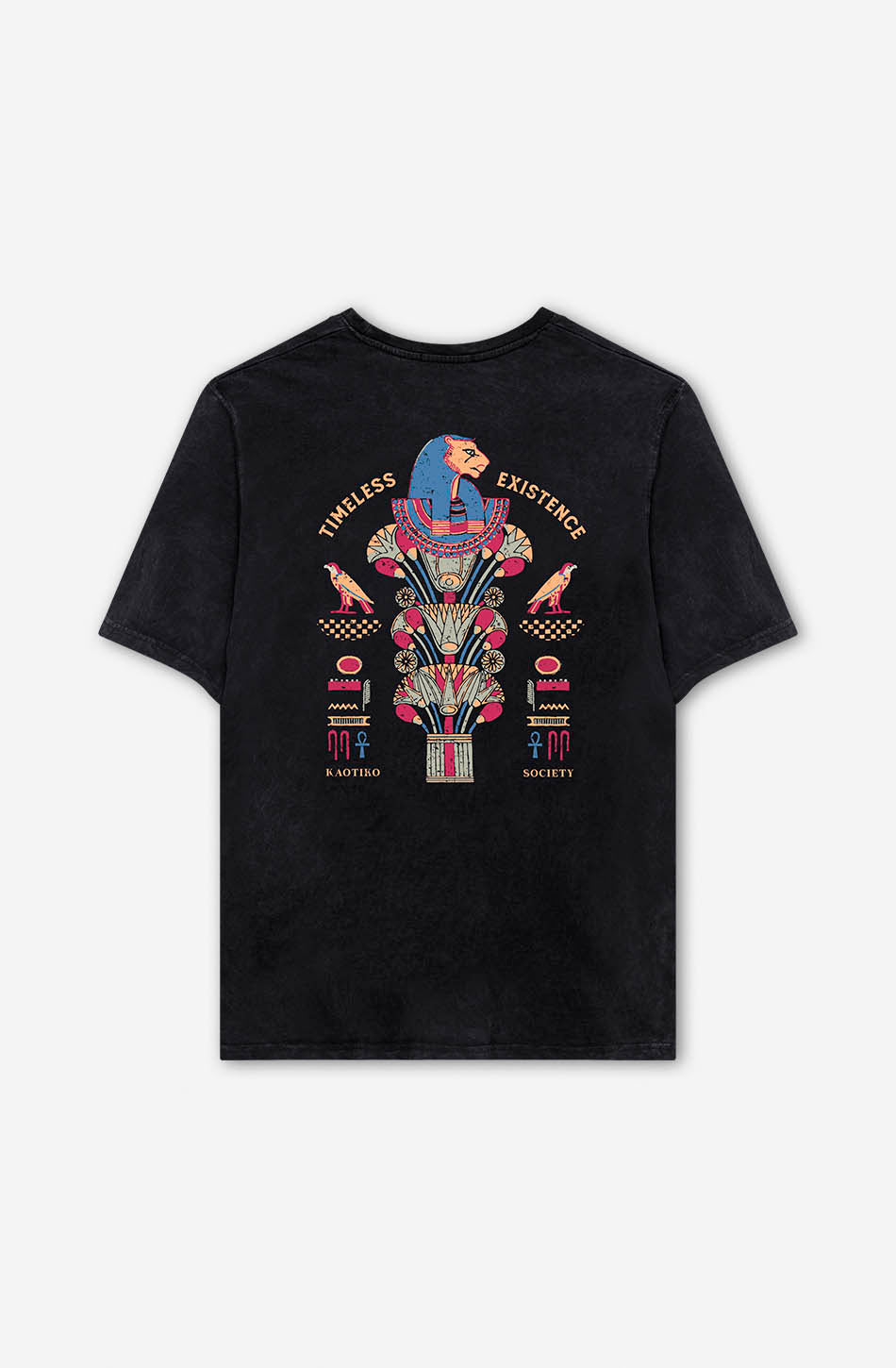 kaotiko Camiseta Washed Timeless Existence Black