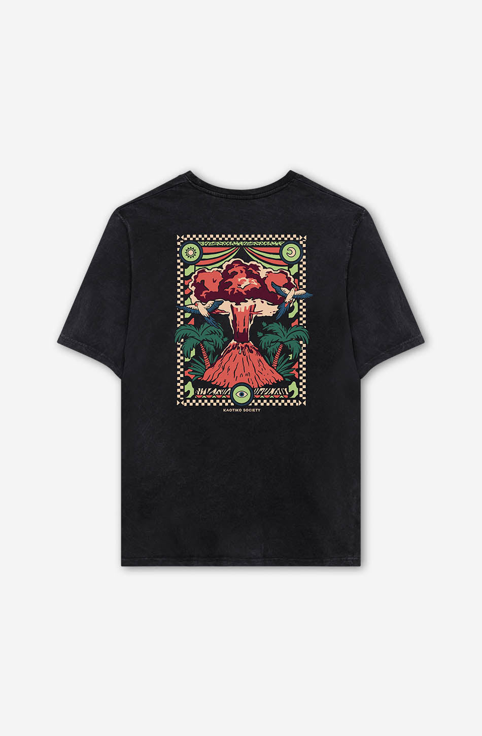 kaotiko Camiseta Washed Volcanic Symphony Black