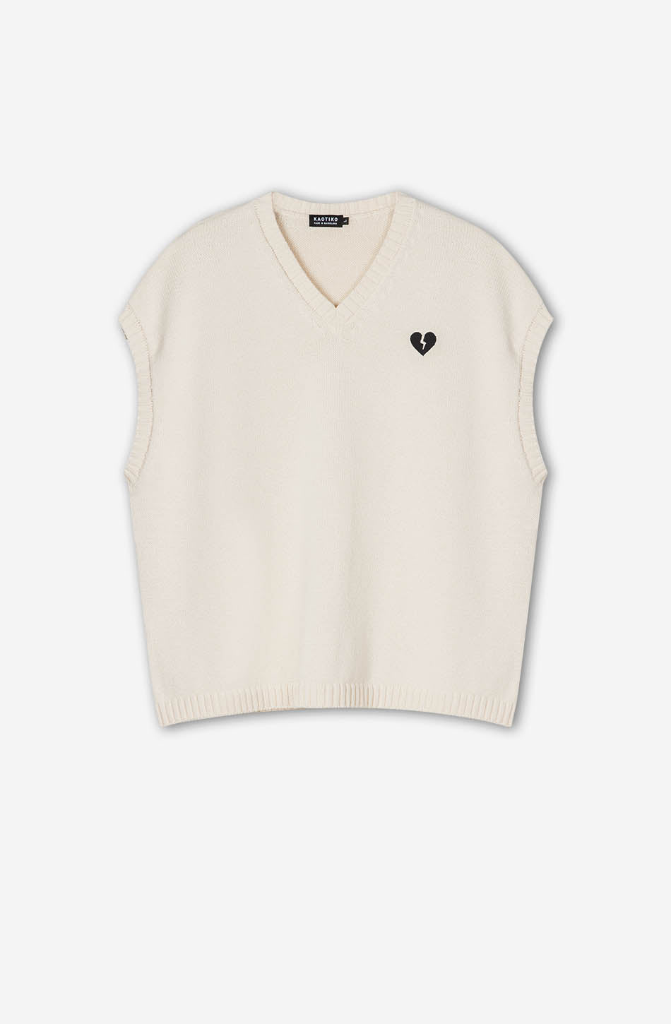 kaotiko Chaleco Ivory Heart Black