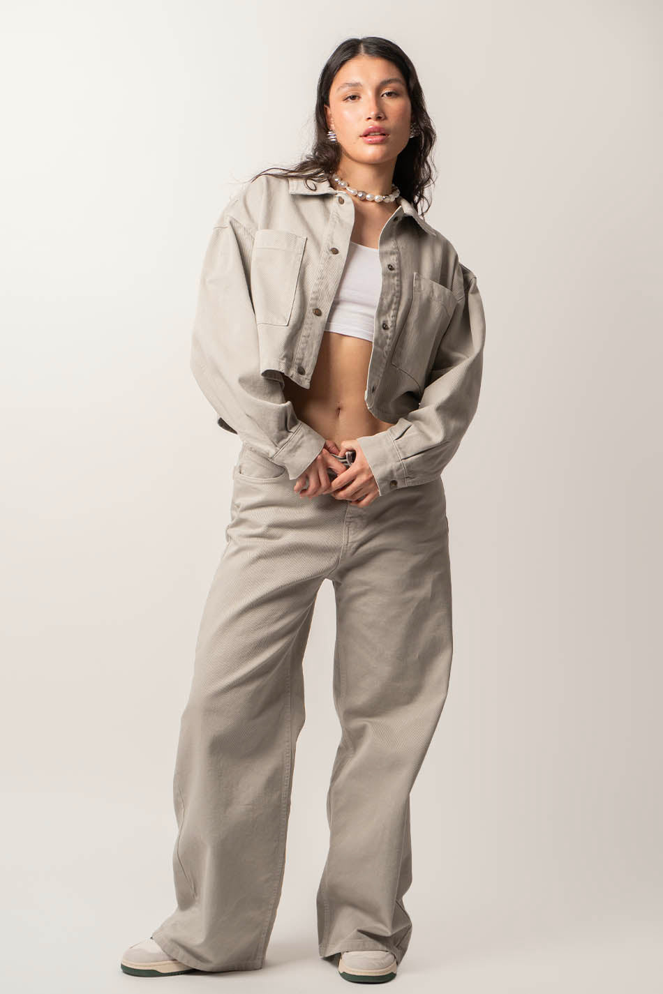 Kaotiko Chaqueta Pockets Washed Stone