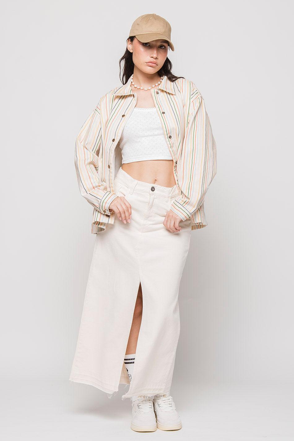 Kaotiko Falda Long Denim Stone