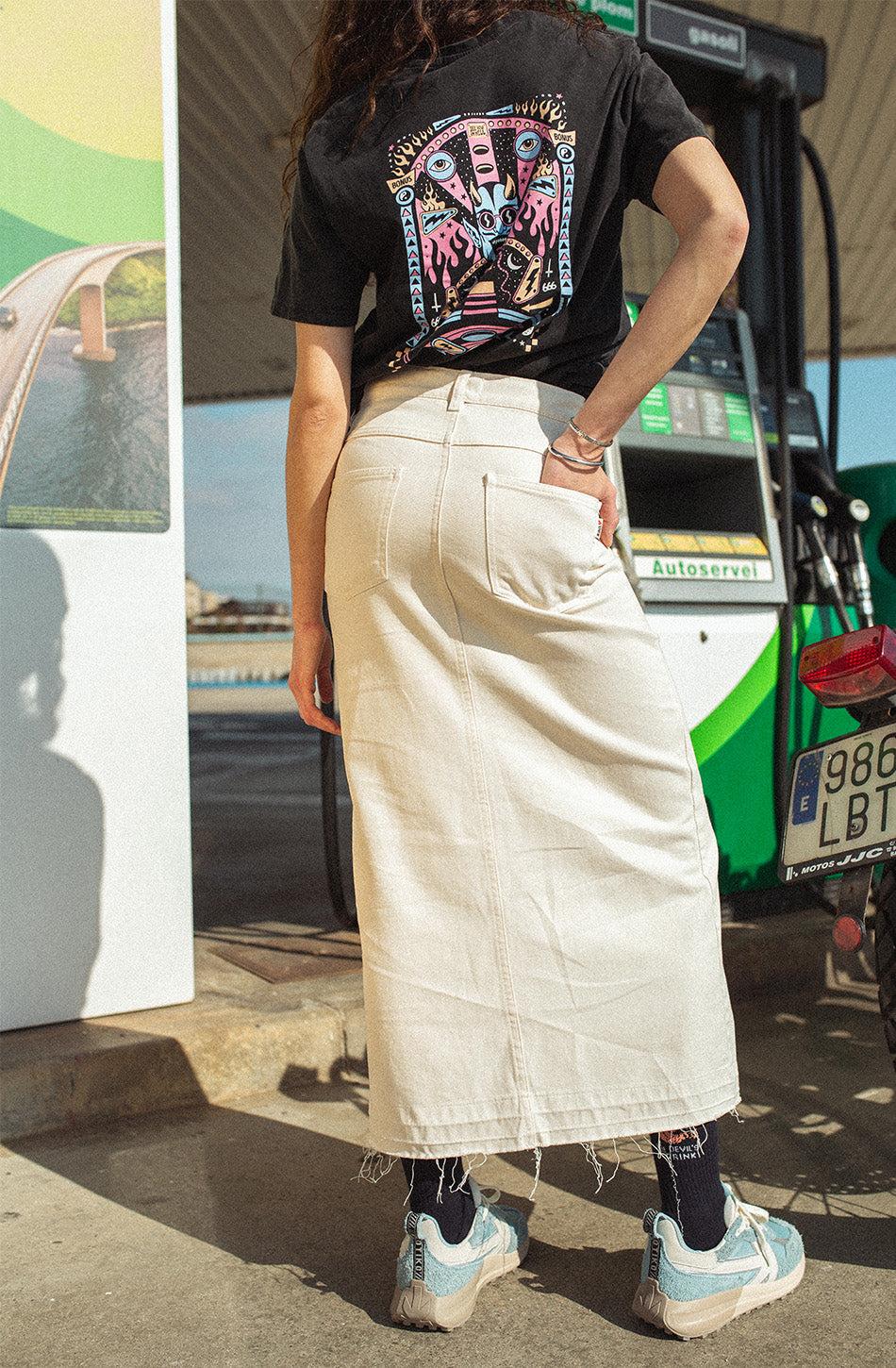 kaotiko Falda Long Denim Stone