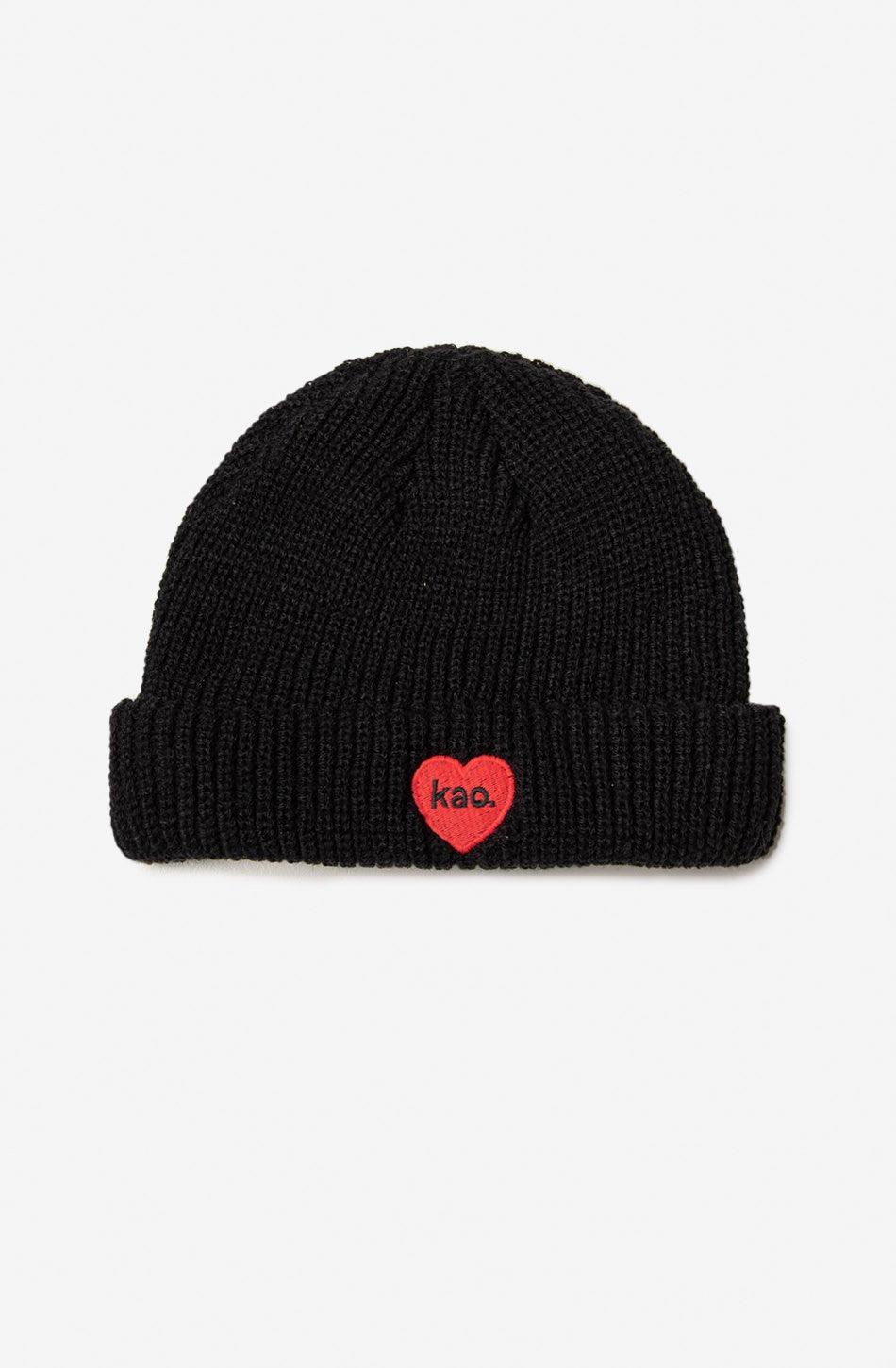 kaotiko Gorro Heart Red Kao Black