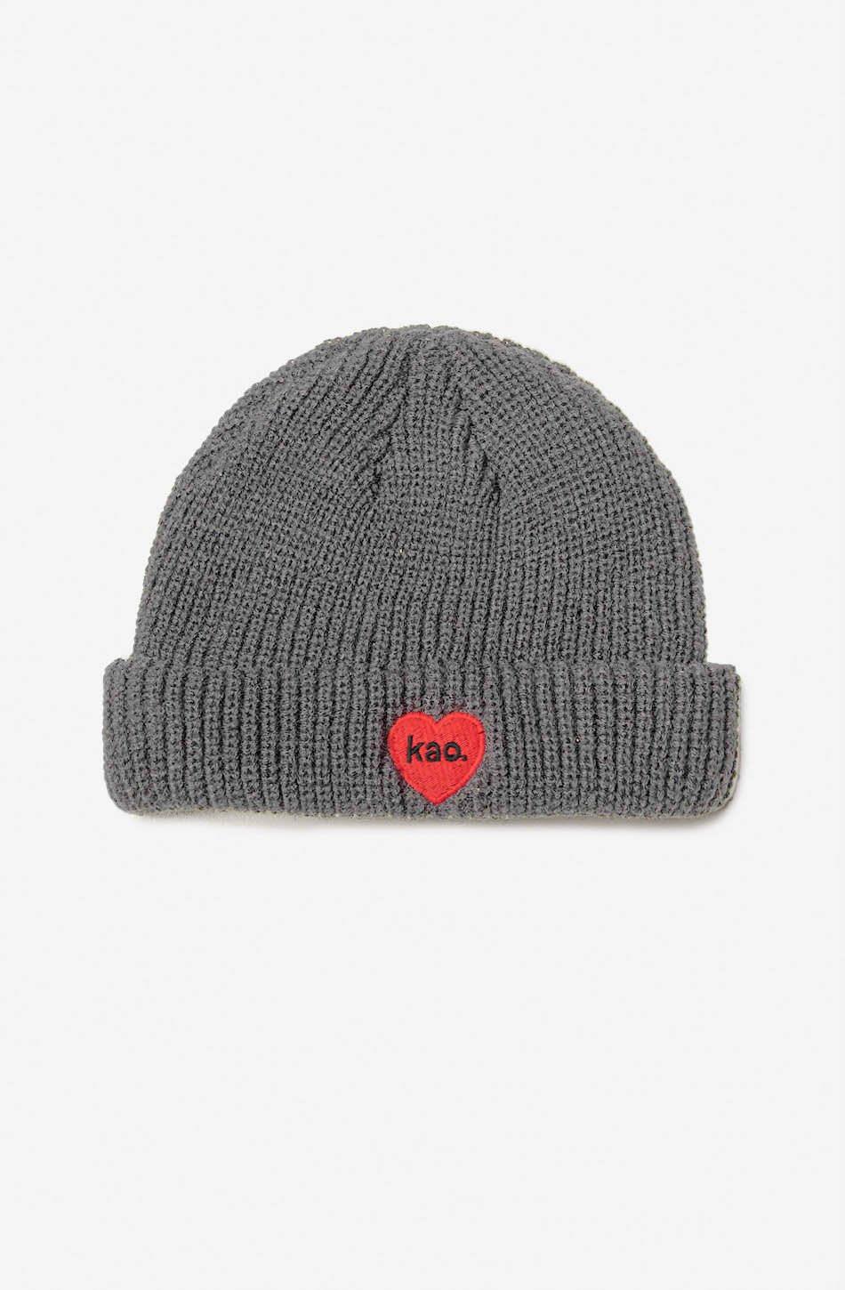 Kaotiko Gorro Heart Red Kao Grey