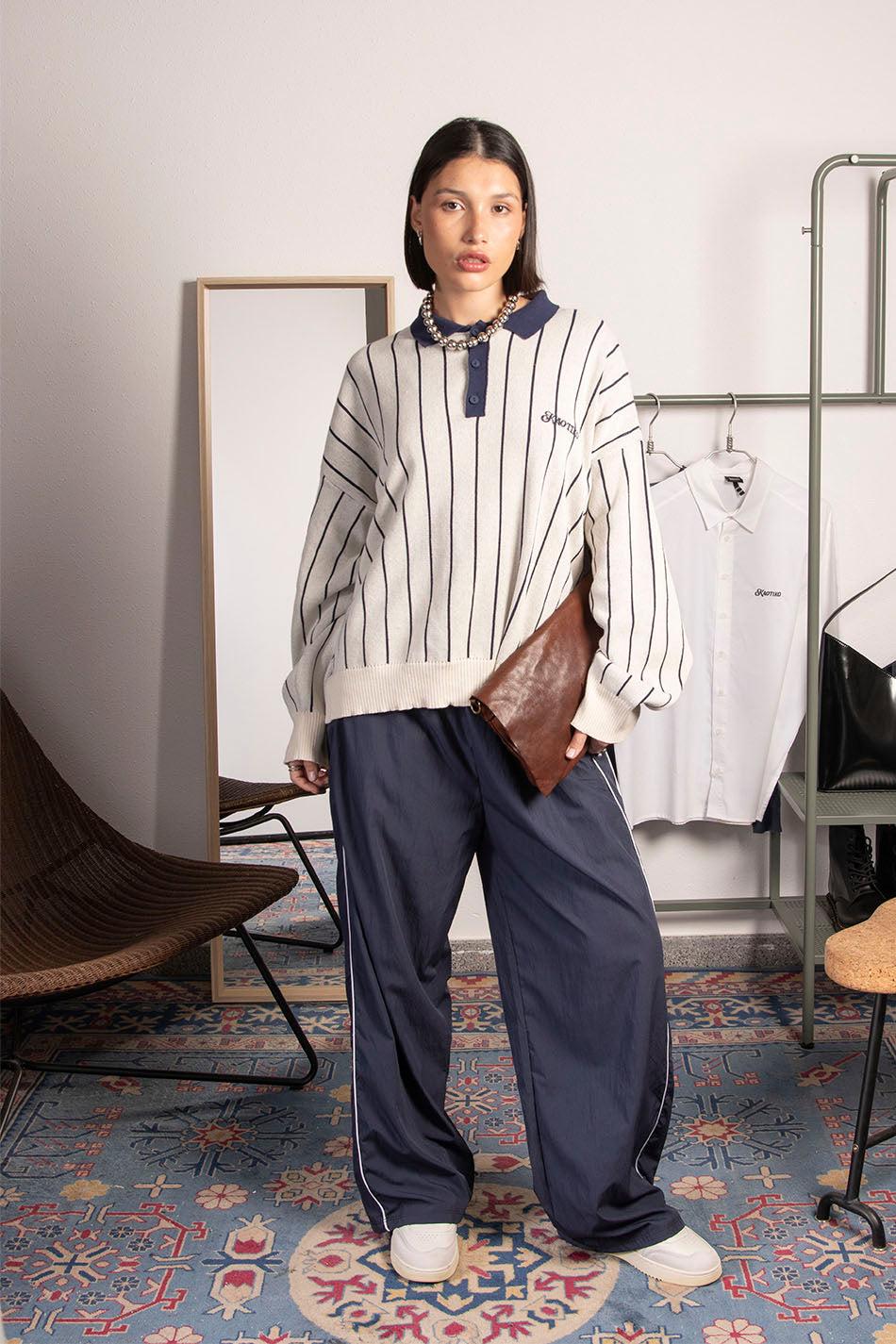 Kaotiko Jersey Button Palm Beach Ivory