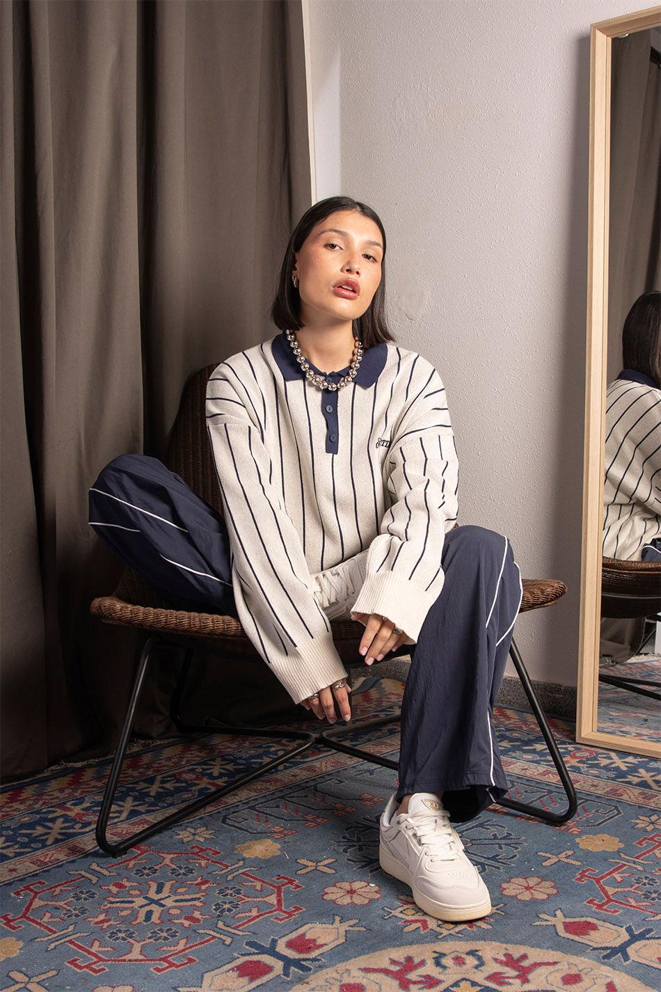 Kaotiko Jersey Button Palm Beach Ivory