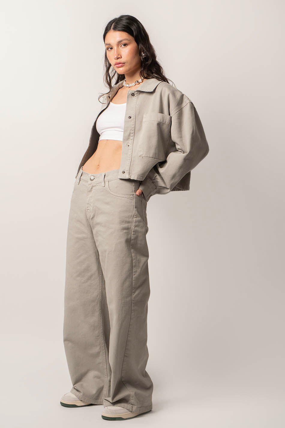 Kaotiko Pantalón Baggy Oversize Stone
