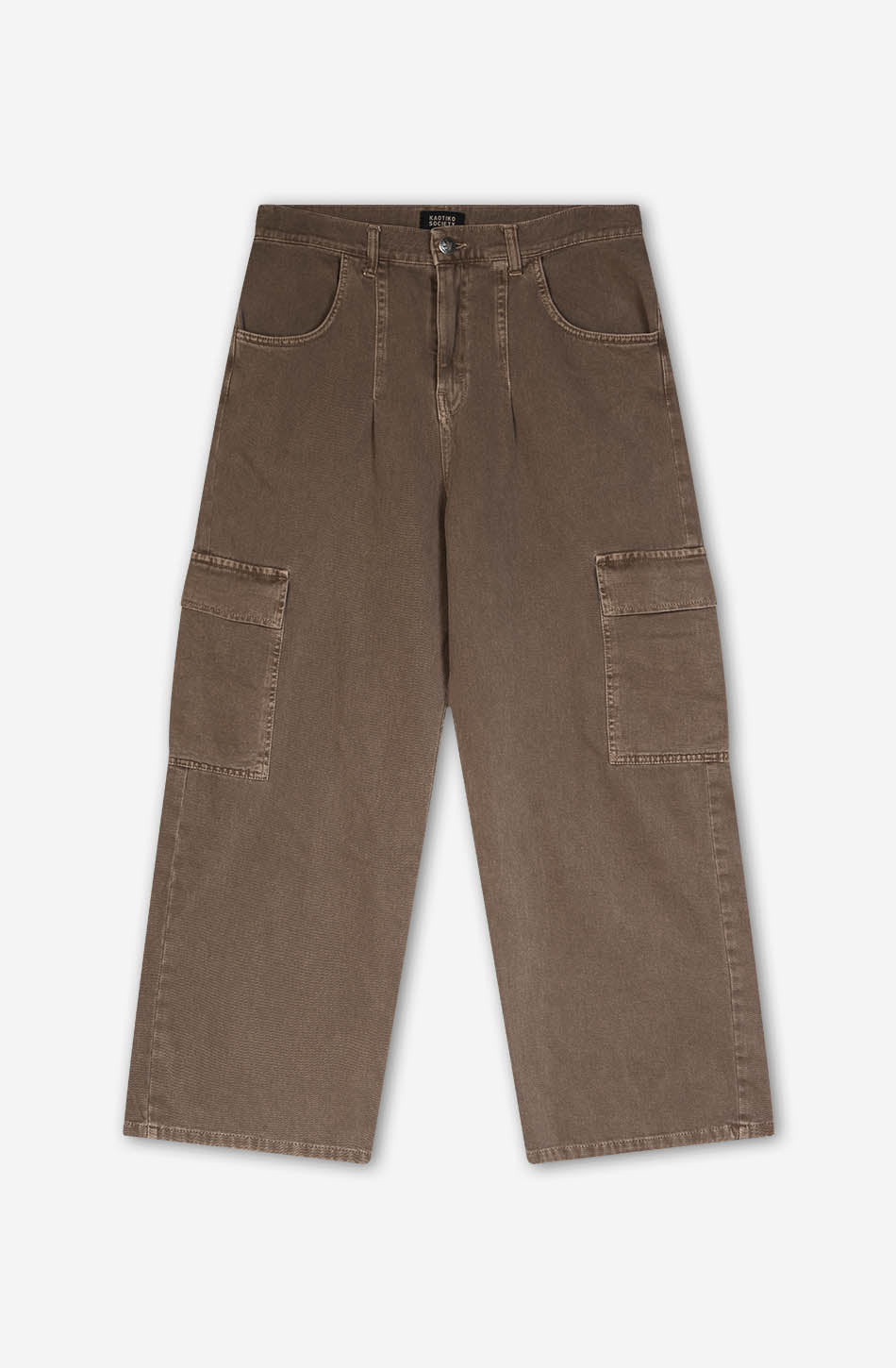 kaotiko Pantalón Cargo Loose Washed Brown
