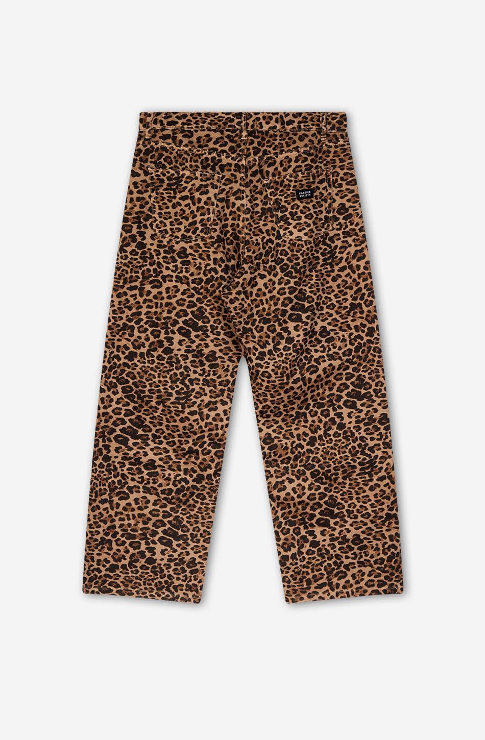 kaotiko Pantalón Loose Leopard Brown
