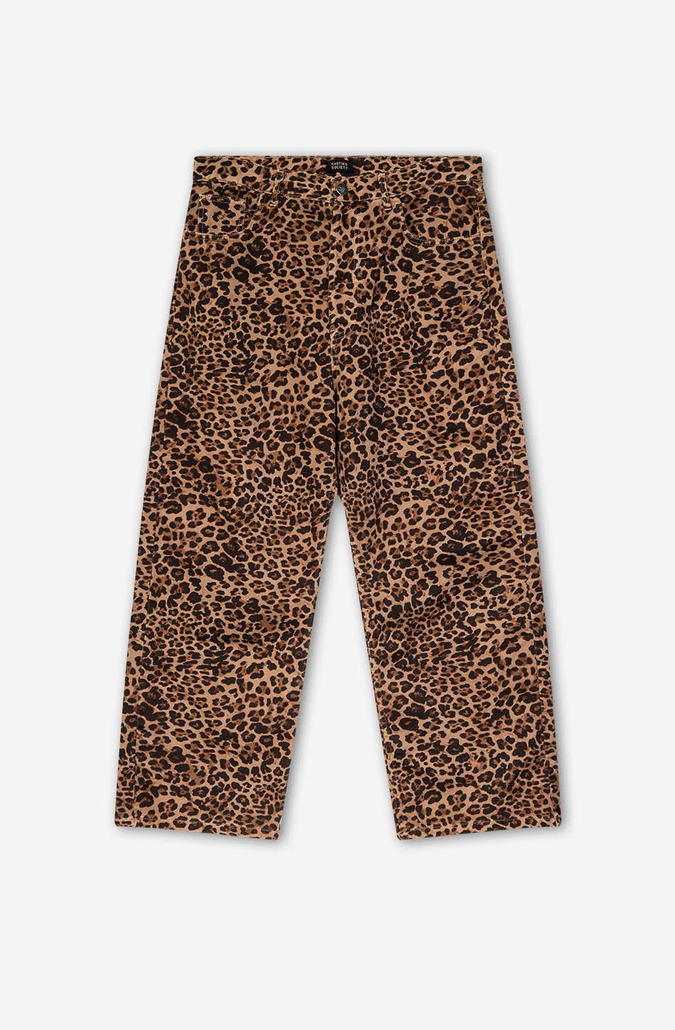 kaotiko Pantalón Loose Leopard Brown