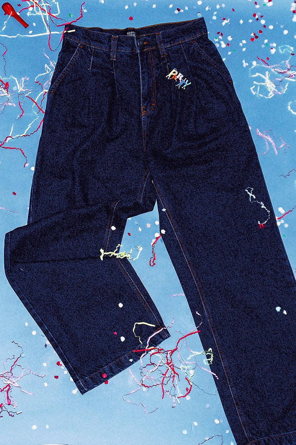 Kaotiko Pantalón Stuttgart Wide Leg Dark Denim