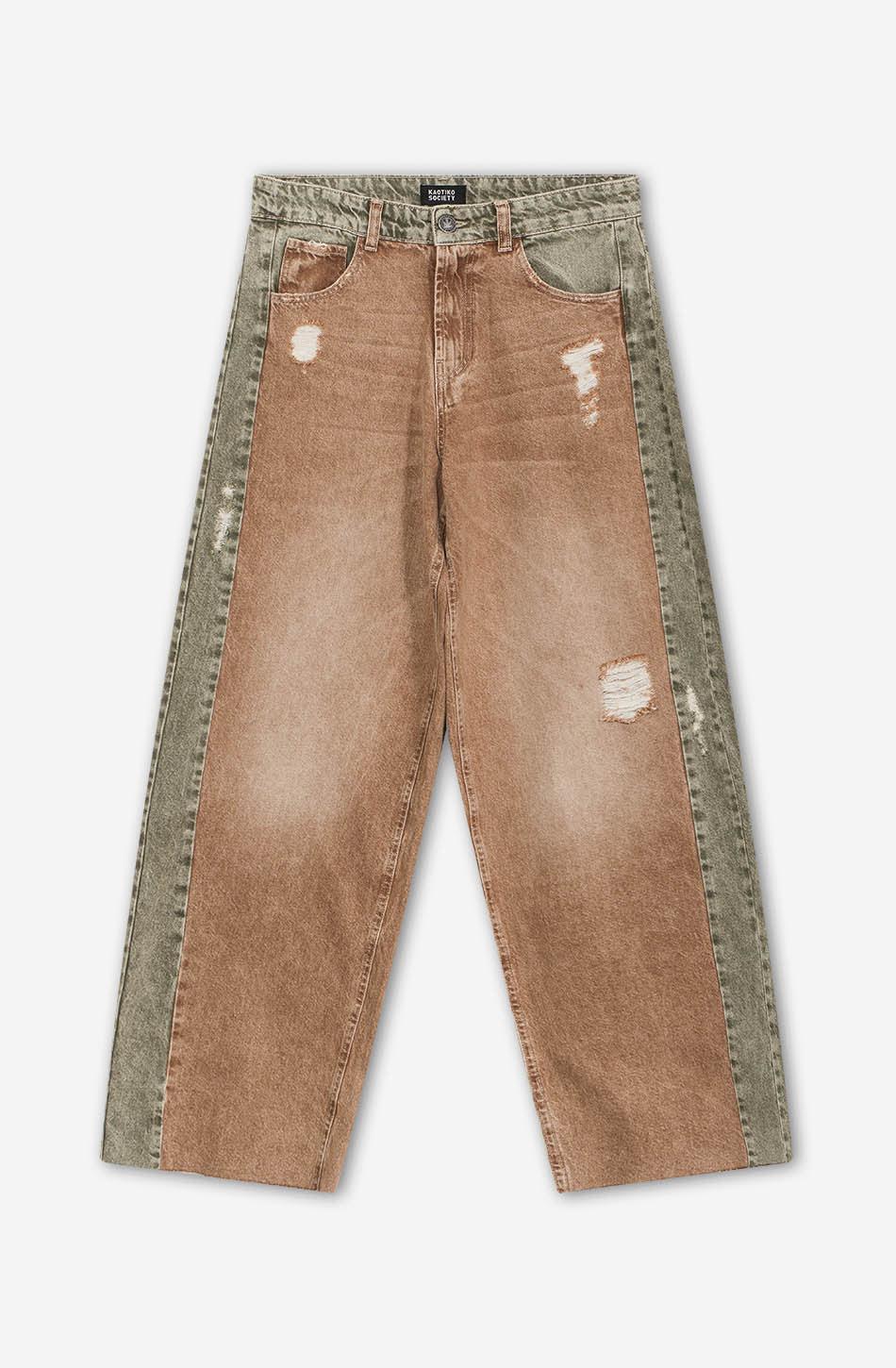 kaotiko Pantalón Tusa Washed Army/ Brown