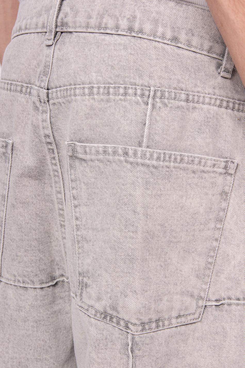 Kaotiko Pantalón Washed Patched Pearl Gray