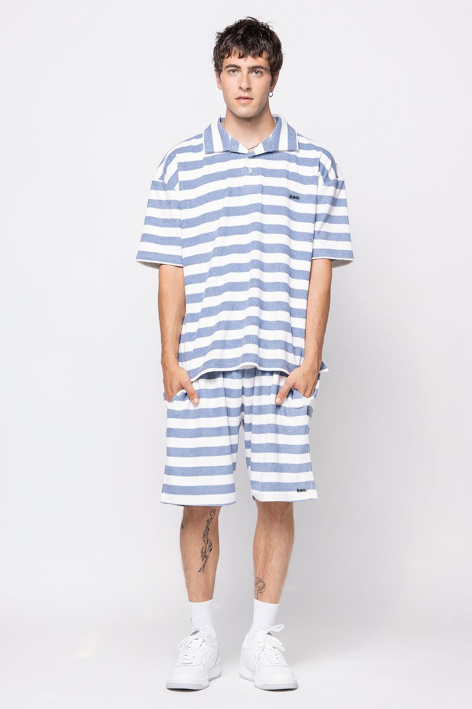 Kaotiko Polo Towell Stripe Blue / White
