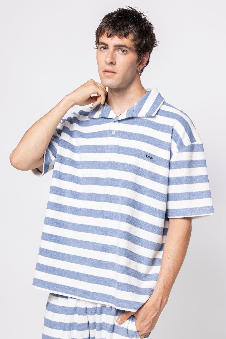 kaotiko Polo Towell Stripe Blue / White
